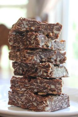 :  Chocolate Oatmeal No Bake Bars 1 cup peanut butter 1/2 cup
