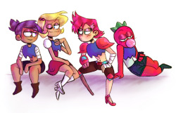 chocolatezombie-nasti:working gals~Maybe new au?… <3 <3