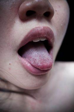 kinkylube:  close-up of costlychess’ open mouth and tongueDecember