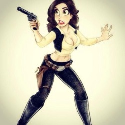 sofiasivancosplay:  Art by Laurie b, and my Han Sophie cosplay