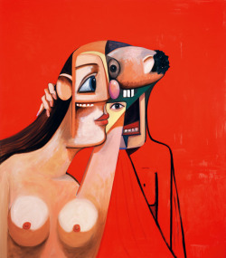 lefutur:  Woman and Man2008Oil on canvas215.9 x 190.5 cm