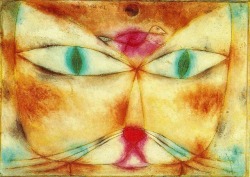 artist-klee: Cat and Bird, Paul Klee Medium: oil,canvashttps://www.wikiart.org/en/paul-klee/cat-and-bird