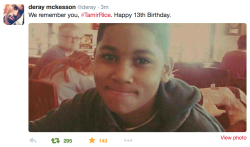 jxxiii:  Happy Birthday Tamir Rice. We love you.