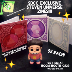 laurenzuke:  kaboomcomics:  SDCC Exclusive STEVEN UNIVERSE Zines!!!So