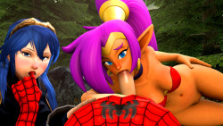 loverlassysponk:Lucina invites her friend Shantae so they can