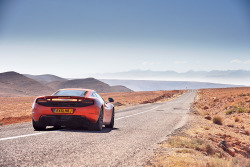 automotivated:  McLaren 12C. Atlas Mountain range, North Africa.