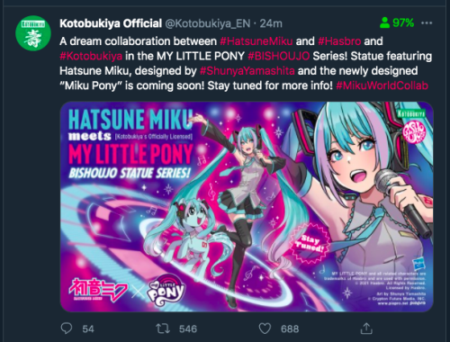 mlpbishoujo:Hatsune Miku X My Little Pony official announcement! 