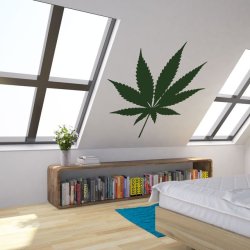 weedallover:Marijuana Leaf Weed Plant Vinyl Wall Art       