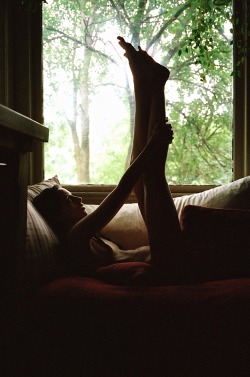 creativerehab:  Kara, feet up. Lo-res 35mm film scan. 