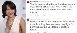 thegeekmaster:nintendocafe:Zelda Williams comments on the Legend