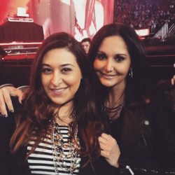 My “lil sis” & I waiting for Madonna to come