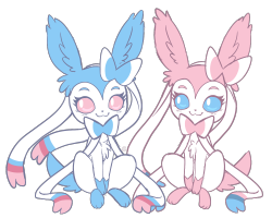 moonsugarpony:  i have two sylveon sisters in AS and i love them