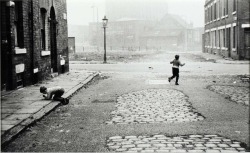  Leeds, England, two boys playing in street, 1971  Jeffrey Blankfort