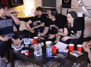 tinyblogtim:  Mark taking (and almost completing) the Altoid Challenge!Go charity livestream with the Grumps (and special guest Markiplier)!