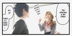 Gekkan Shoujo Nozaki-kun cosplay translated by yaoi-blcd 【GIF】#月刊少女野崎君# 为保证观看效果