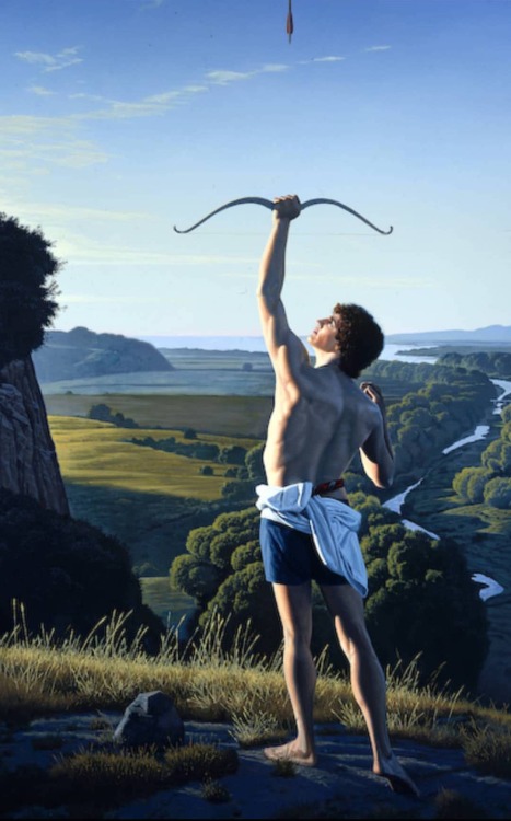 antonio-m:   David Ligare (b.1945) Landscape with an Archer,