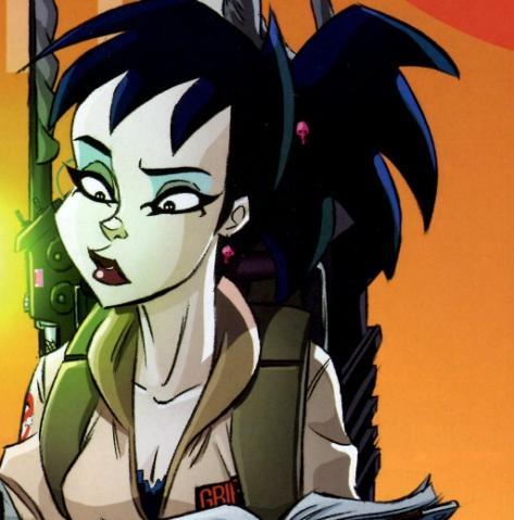 slbcreations:  bluedragonkaiser:  lesserknownwaifus:  Kylie Griffin, Ghostbusters  For some reason that messy hair goth look she’s got going on turns me on.  Another Importan reason to visit Ray’s Occult Books I’m in love with Dan Schoening’s