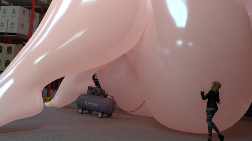 nathanounce:  Giant Inflatable ButtsAnd this is why you never use an industrial air compressor to inflate your toys when you live in a world with cartoon physics â€¦ or â€¦ maybe that exactly why you should do it, hmmm â€¦Â  