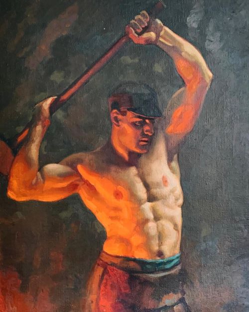 antonio-m:  Two “Ironworker” paintings by John Garth (1889–1971).