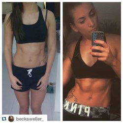 girlbeef:  #girlbeef #Repost @becksweller_ ・・・ Abs journey