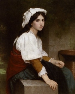 artist-bouguereau: Italienne à la fontaine, William-Adolphe