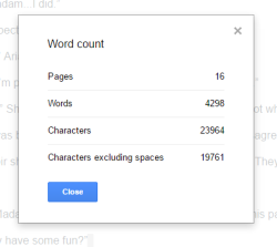 Me: This is a flash piece so I will try to stay under 2500 wordsAlso