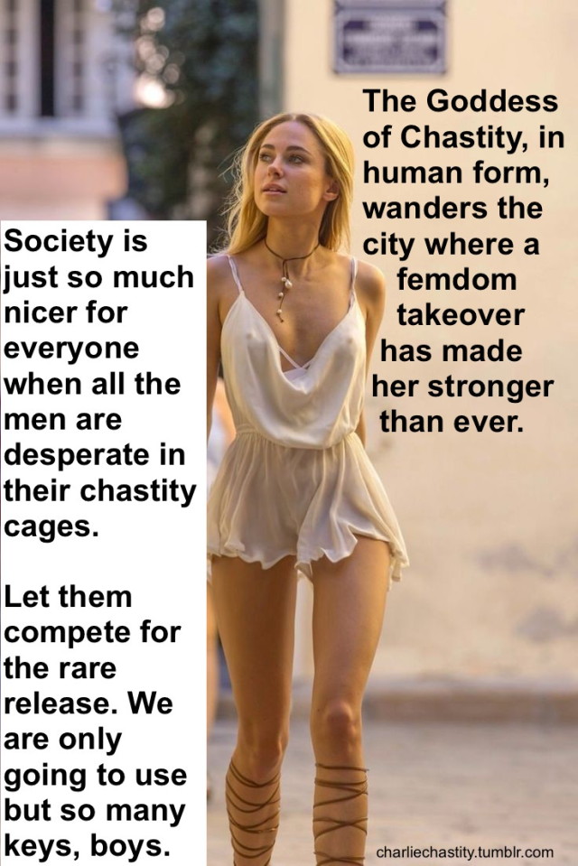 The Goddess of Chastity, in human form, wanders the city where