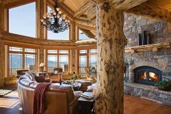 logcabinbureau:  Steamboat Springs log home constructed by Kalispell