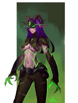 destr: Sketch of my demon hunter : >