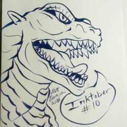 Inktober #10. Godzilla has been a favorite of mine for a long