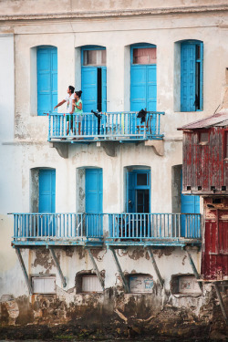 gaah-stly:  Mykonos - detail from Little Venice by Vasilis Tsikkinis