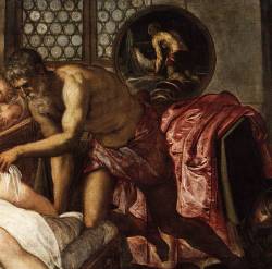 Tintoretto. Venus, Mars and Vulcan (detail)