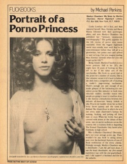 The Best of Screw #10 (1976); reprinted review of Marilyn Chambers:
