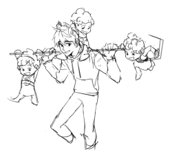 mago-gana:  mago-gana: with Harris, Hubert, and Hamish 색칠~~
