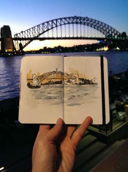 asylum-art:  Me, My Sketchbook And Traveling I travel to distance