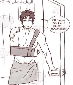row-chan:  Sousuke promised Rin to ask for his help when he needs