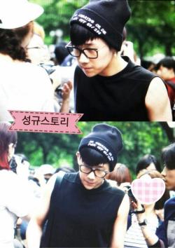 ifnt0428:  140718 Arriving to KBS Music Bank© SUNGKYUSTORY |