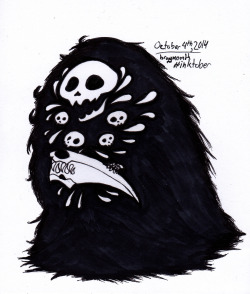 Decided to revisit my favourite spooky-scary-skeleton for #inktober
