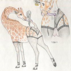 Commission: “Giraffe Lingerie”  - by Windpaw guys!