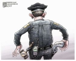 cartoonpolitics:  “Who will protect the public when the police