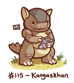 electrical-socket:  Daily Pokemon Doodle #115 - Kangaskhan I