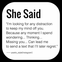 luvisblack:Distraction they say… Makes sense. #LuvIsBlack #MarleysThoughts