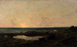 lionofchaeronea:Sunset on the Coast at Villerville, Charles-François