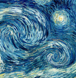 sphvere:  razorshapes:  Detail of Vincent van Gogh’s Starry