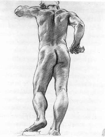artist-sargent: Standing Male Figure, John Singer Sargent Medium: