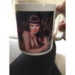 Enjoying a cup of chai tea in a Lexy Lu mug! This was a gift