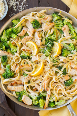 do-not-touch-my-food:  Lemon Fettuccine Alfredo with Grilled