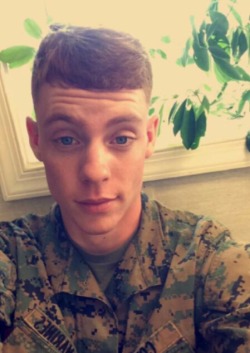 straightdudesnudes:  Bradley is a sexy marine with gorgeous eyes