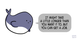 positivedoodles:  [drawing of a whale saying “It might take