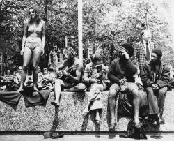  Hippies in Washington Square Park,1968 